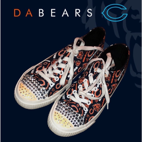 Chicago Bears Custom Bling Sneakers - Picture 2 of 13
